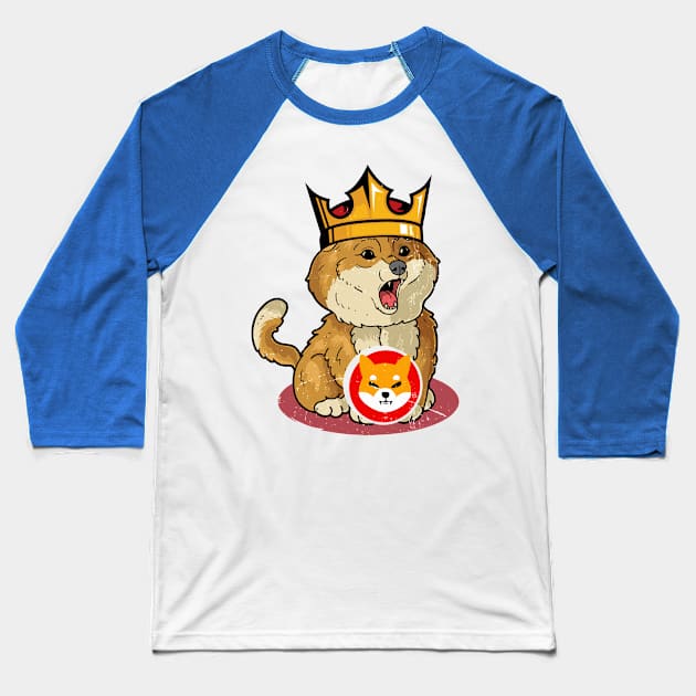 Shiba King Baseball T-Shirt by satoshirebel